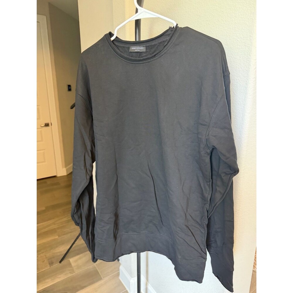 NWOT naked wardrobe Black Crewneck Pullover Lounge Sweatshirt L